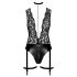 Noir Libido - Black Bodysuit with Garter