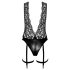 Noir Libido - Black Bodysuit with Garter