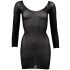 NO:XQSE - Sheer Long-Sleeve Bodysuit in Black (S-L)