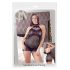 Mandy Mystery - Black Fishnet Halter Dress & Thong Set