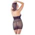 Mandy Mystery - Black Fishnet Halter Dress & Thong Set