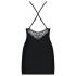 Obsessive 828-CHE-1 - Sparkling Strap Dress & Thong Set (Black)