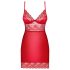 Obsessive Lovica - Lace Nightgown & Thong Set (Red) - L/XL