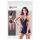 NO:XQSE - Black Halter Dress with Side Mesh & Thong (S-L)