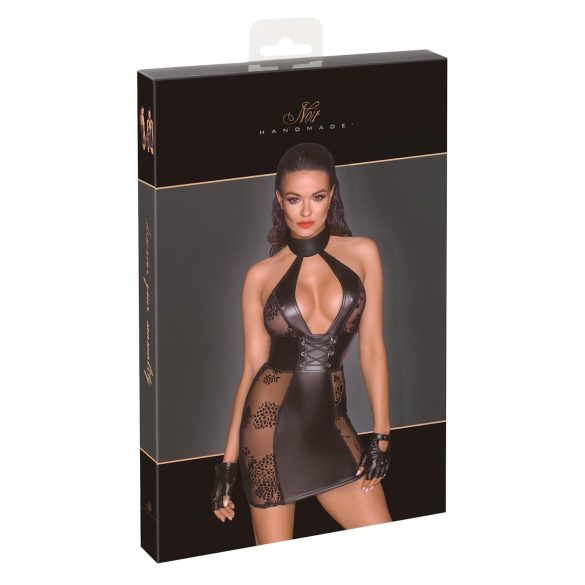 Noir - Lace-Up Mini Dress (Black) - M