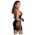 Noir - Lace-Up Mini Dress (Black) - M