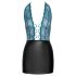 Cottelli - Lace-Up Shiny Dress (Black-Green) - L