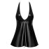 Noir - Black Snakeskin-Print Mini Dress with Top