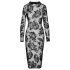 / Noir - Rosy Long-Sleeve Dress (Black) - L