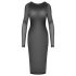 Cottelli Party - Sheer Zipper Dress (Black) - M