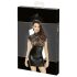 Noir - Shiny Lace Corset Dress (Black)