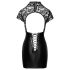 Noir - Shiny Lace Corset Dress (Black)