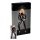 Noir - Shiny Long-Sleeve Jumpsuit (Black) - 3XL