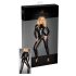 Noir - Shiny Long-Sleeve Jumpsuit (Black) - 3XL