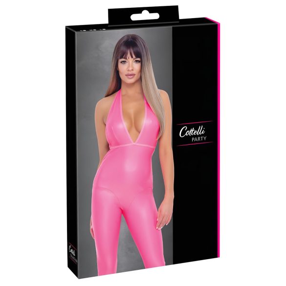 Cottelli Party - Jumpsuit with Deep Back Cutout (Pink) - M