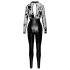 Noir - Black Jumpsuit with Lace Top - M