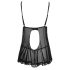 Cottelli - Light, Ruffled Babydoll (Black) - XXL