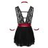 Cottelli Bondage - Halter Lace Babydoll (Black) - XL