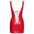 Black Level - Lace-up Vinyl Mini Dress (Red) - 2XL