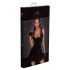 Noir - Ruffled Mini Dress (Black) - L