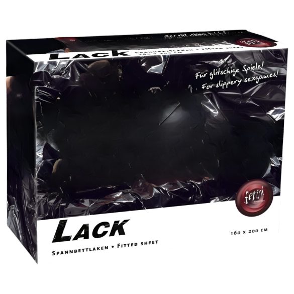 Black Glossy Fitted Sheet - 160x200cm
