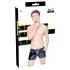 Black Level - Men's Vinyl Shorts with Side Pockets (Black) - L