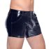 Black Level - Men's Vinyl Shorts with Side Pockets (Black) - L