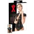 LATEX - Women's Black Short-Sleeve Zip-Up Top - S
