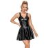 LATEX - Mini Dress with Ruffled Skirt (Black)