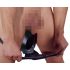 LATEX - Men's Black Conical Anal Plug Briefs - XL