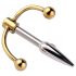 Urethralplay - Anchored Metal Dilator - 4.5cm (Silver)