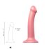 Strap-on-me Metallic Shine M - Skin-Friendly Dildo (Metallic Pink)