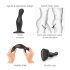 Strap-on-me Curvy S - Wavy Suction Cup Dildo (Black)