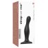 Strap-on-me Curvy S - Wavy Suction Cup Dildo (Black)