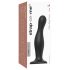 Strap-on-me Curvy L - Wavy Suction Cup Dildo (Black)