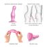 Strap-on-me Curvy M - Wavy Suction Cup Dildo (Pink)