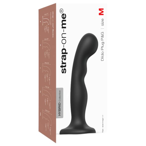 Strap-on-me P&G M - Curved, Suction Cup Dildo (Black)
