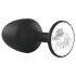 Dorcel Geisha Plug Diamond M - Black Anal Plug with White Jewel