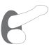 Dorcel Liquid-soft Teardrop - Gray Silicone Penis Ring