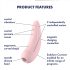 Satisfyer Curvy 2+ - Smart Air Pulse Clitoral Stimulator (Pink)