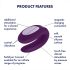 Satisfyer Double Joy - Smart, Waterproof Couples Vibrator (Purple)