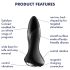 Satisfyer Rotator Plug 1 - Beaded Anal Vibrator (Black)