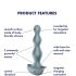 Satisfyer Lolli-Plug 2 – Rechargeable, Waterproof Anal Vibrator (Gray)