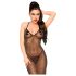 Penthouse Love on Fire - Long, Shimmering Sheer Dress with Thong (Black)