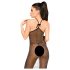 Penthouse Love on Fire - Long, Shimmering Sheer Dress with Thong (Black)