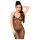 Penthouse Love on Fire - Long, Shimmering Sheer Dress with Thong (Black) - M/L