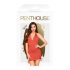 Penthouse Earth-shaker - Halter Neck Gathered Set (Red)