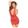 Penthouse Heart Robe - Halter Dress & Thong Set (Red) - L/XL