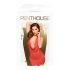 Penthouse Heart Robe - Halter Dress & Thong Set (Red) - L/XL