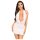 Penthouse Heart Robe - Halter Dress & Thong Set (White) - M/L